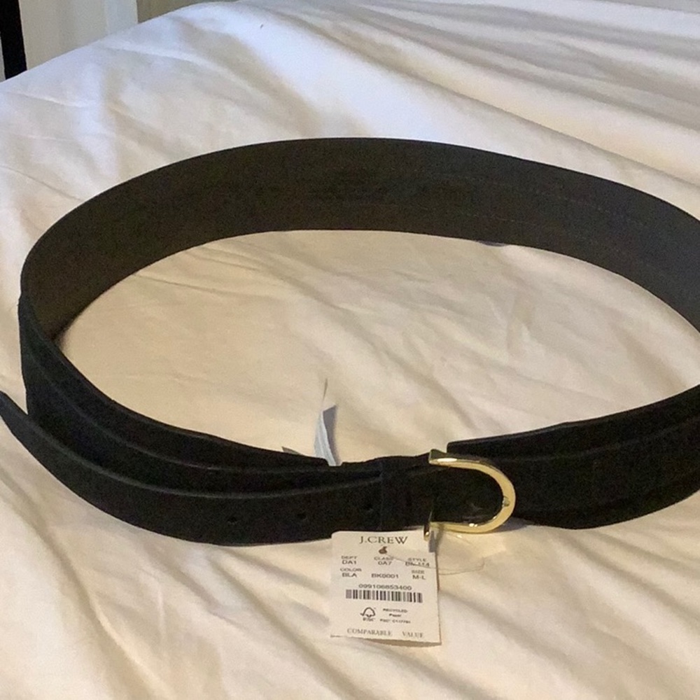 Black suede belt